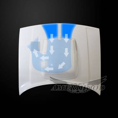 AmeriHood - Dodge Challenger TA-Style AmeriHood Ram Air Hood DCG08AHTAFHW - Image 4