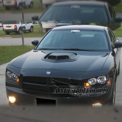 AmeriHood - Dodge Charger Shaker-Style AmeriHood Ram Air Hood DC06AHSHKFH - Image 2