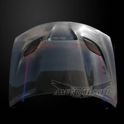 AmeriHood Carbon Fiber - Dodge Charger HC-Style AmeriHood Carbon Fiber Hood DC15AHCATCFH - Image 4