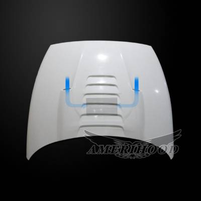 AmeriHood - Dodge Ram 1500 TS-Style AmeriHood Ram Air Hood DR94AHTSFHW - Image 6