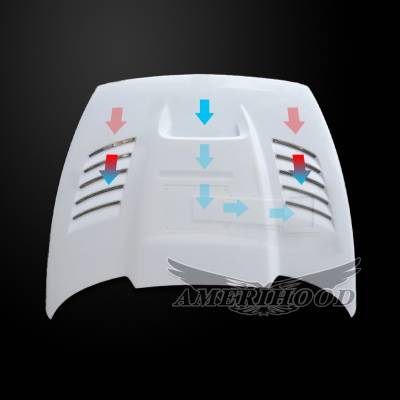 AmeriHood - Dodge Ram 2500 SSK-Style AmeriHood Ram Air Hood DR94AHSSKFHW25 - Image 2