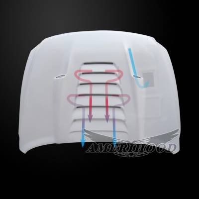 AmeriHood - Dodge Ram 2500 TS-Style AmeriHood Ram Air Hood DR10AHTSFHW25 - Image 4