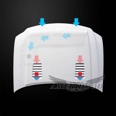 AmeriHood - Ford Expedition E-Style AmeriHood Ram Air Hood FE97AHTEFHW - Image 5