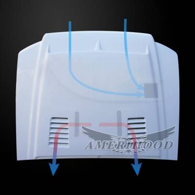 AmeriHood - Ford Explorer 2 door E-Style AmeriHood Ram Air Hood FEPL01AHTEFHW2 - Image 3