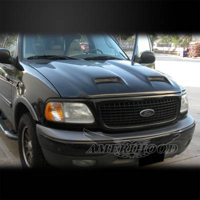 AmeriHood - Ford F-250 S-Style AmeriHood Ram Air Hood F2597AHTSFHW - Image 7