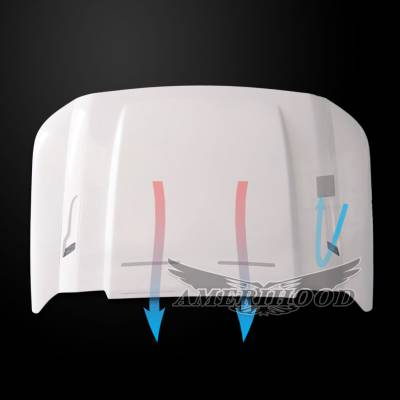 AmeriHood - Ford F-350 3" Cowl AmeriHood Ram Air Hood F3511AHCWLFHW - Image 7