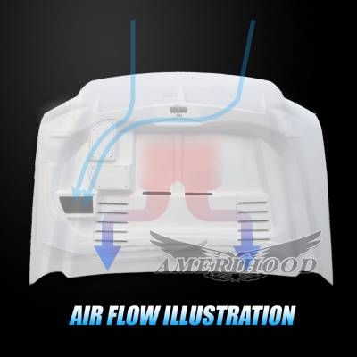 AmeriHood - Ford F-450 E-Style AmeriHood Ram Air Hood F4599AHTEFHWD - Image 5