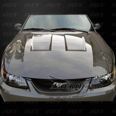 AmeriHood - Ford Mustang 6-Style AmeriHood Heat Extracting Hood FM99AHT6FHW - Image 3