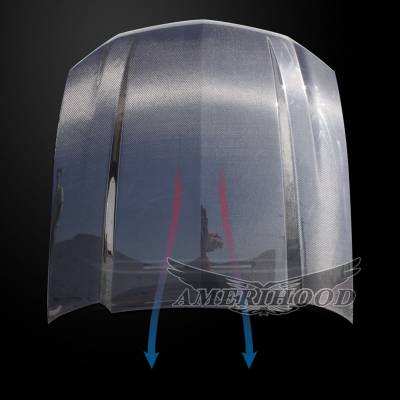 AmeriHood Carbon Fiber - Ford Mustang 3" Cowl AmeriHood Carbon Fiber Hood FM10AHCWLCFH - Image 2