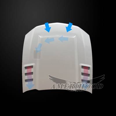 AmeriHood - Ford Mustang ROU-Style AmeriHood Ram Air Hood FM10AHROUFH - Image 3