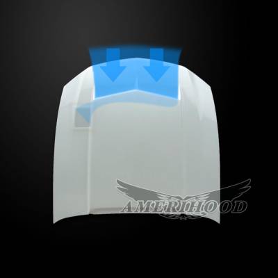 AmeriHood - Ford Mustang C-Style AmeriHood Ram Air Hood FM10AHTCFH - Image 2