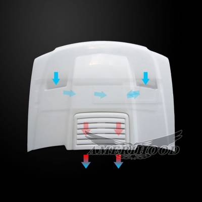 AmeriHood - GMC Sierra 3500 HD 2-Style AmeriHood Ram Air Hood GS07AHCWL2FHW35 - Image 2