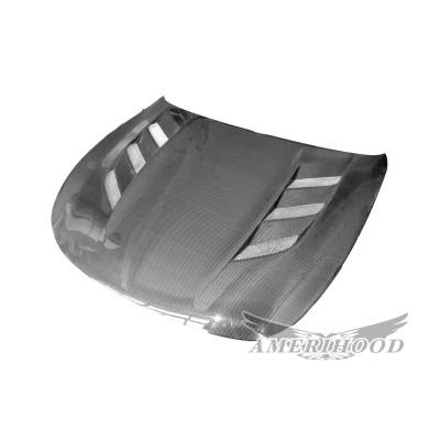 Infiniti Q60 2Dr AMU-Style AmeriHood Carbon Fiber Hood IQ6014AHAMUCFH2