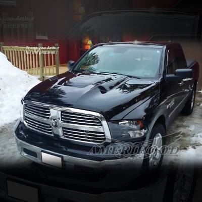 AmeriHood - Dodge Ram 1500 TS-Style AmeriHood Ram Air Hood DR09AHTSFH - Image 7