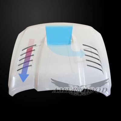 AmeriHood - Dodge Ram 3500 SSK-Style AmeriHood Heat Extracting Hood DR10AHSSKFHW35 - Image 6