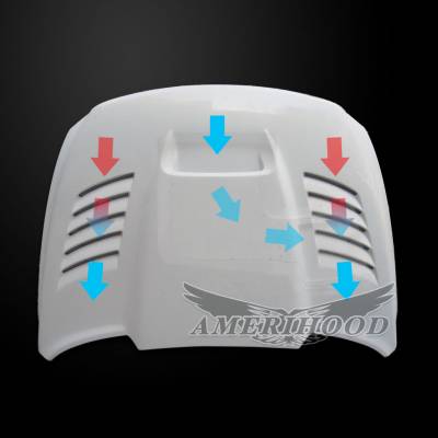 AmeriHood - Dodge Ram 1500 SSK-Style AmeriHood Ram Air Hood DR19AHSSKFHWCLASSIC - Image 2