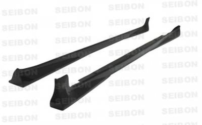 Seibon - Toyota Yaris Seibon OEM Style Carbon Fiber Side Skirts - SS0708TYYARHB-OE - Image 1