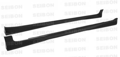 Seibon - Toyota Yaris Seibon OEM Style Carbon Fiber Side Skirts - SS0708TYYARHB-OE - Image 2