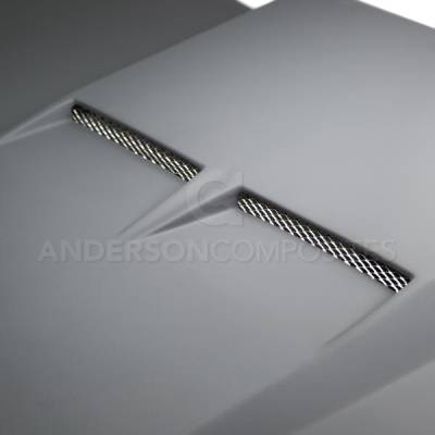 Anderson Fiberglass - Chevy Camaro Ram Air Anderson Composites Glass Body Kit- Hood AC-HD1011CHCAM-SC-GF - Image 2