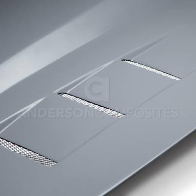 Anderson Fiberglass - Chevy Camaro Type-TS Anderson Composites Glass Body Kit- Hood AC-HD1011CHCAM-TS-GF - Image 2