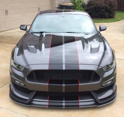 Anderson Fiberglass - Ford Mustang GT350 Anderson Composites Glass Front Body Kit Bumper AC-FB15FDMU-GR-GF - Image 2