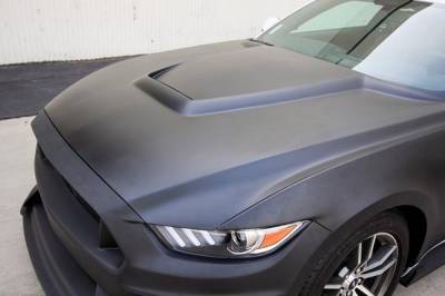 Anderson Fiberglass - Ford Mustang GT350 Style Anderson Composites Glass Body Kit- Hood AC-HD15FDMU-GR-GF - Image 3