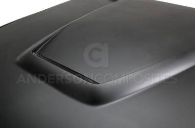 Anderson Fiberglass - Ford Mustang GT350 Style Anderson Composites Glass Body Kit- Hood AC-HD15FDMU-GR-GF - Image 6