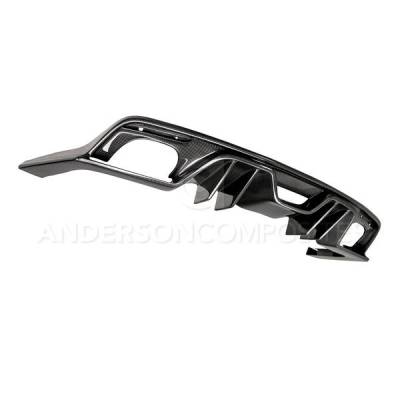 Anderson Carbon - Ford Mustang Type-AR Anderson Composites Fiber Rear Bumper Diffuser AC-RL15FDMU-ARQ - Image 1