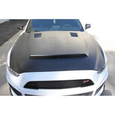 Anderson Fiberglass - Ford Mustang Super Snake Anderson Composites Glass Body Kit- Hood AC-HD15FDMU-SN-GF - Image 2