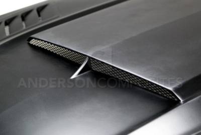 Anderson Fiberglass - Ford Mustang Ram Air Anderson Composites Glass Body Kit- Hood AC-HD15FDMU-AB-GF - Image 2