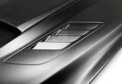Anderson Fiberglass - Ford Mustang Ram Air Anderson Composites Glass Body Kit- Hood AC-HD15FDMU-AB-GF - Image 3