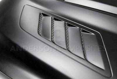 Anderson Fiberglass - Ford Mustang Ram Air Anderson Composites Glass Body Kit- Hood AC-HD15FDMU-AB-GF - Image 4