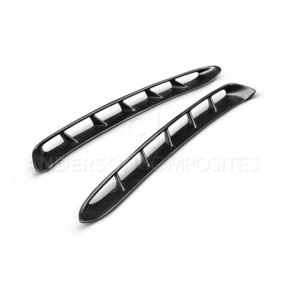 Ford Mustang GT350 Style Anderson Composites Glass Inserts AC-FF15FDMU-GR-GF-01