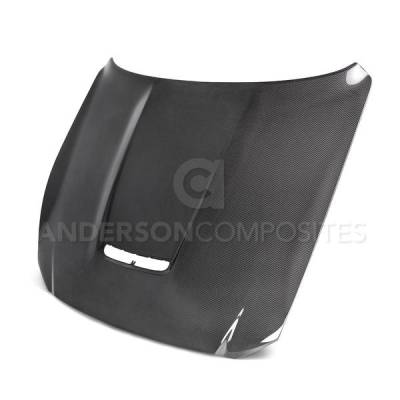 Ford Mustang Shelby Anderson Composites Double Carbon Fiber Hood AC-HD15FDMU350-OE-DS