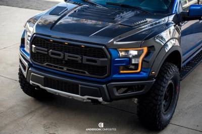 Anderson Carbon - Ford Raptor Type-OE Anderson Composites Fiber Body Kit- Hood AC-HD17FDRA-OE - Image 6