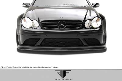 Aero Function - Mercedes CLK Black AF1 Aero Function Front Bumper Add On Body Kit 108923 - Image 2