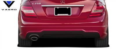Vaero - Mercedes C250 w/o PDC C63 V2 Look Vaero Rear Body Kit Bumper 112042 - Image 3