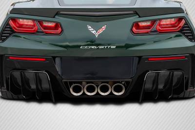 Chevrolet Corvette GTR Carbon Fiber Rear Bumper Diffuser Body Kit 117805