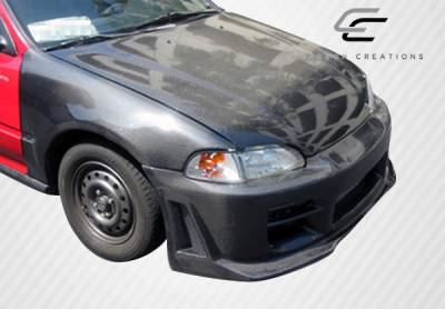 Carbon Creations - Honda Civic 2DR & 3DR Carbon Creations OEM Hood - 1 Piece - 101091 - Image 6