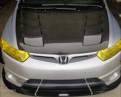 Carbon Creations - Honda Civic 2DR Carbon Creations Hot Wheels Hood - 1 Piece - 103131 - Image 4
