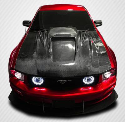 Carbon Creations - Ford Mustang Carbon Creations Spyder3 Hood - 1 Piece - 104171 - Image 1