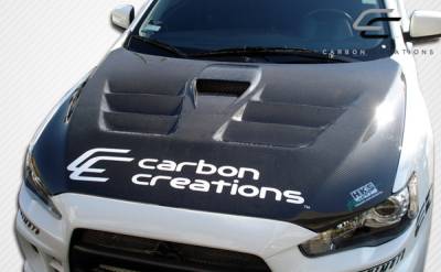 Carbon Creations - Mitsubishi Lancer Carbon Creations GT Concept Hood - 1 Piece - 104643 - Image 4