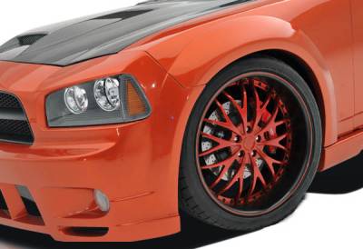 Dodge Charger Luxe Couture Urethane Front Widebody Front Fender Flares