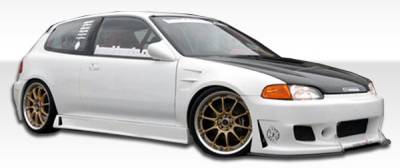 Honda Civic HB Duraflex B-2 Side Skirts Rocker Panels - 2 Piece - 105544