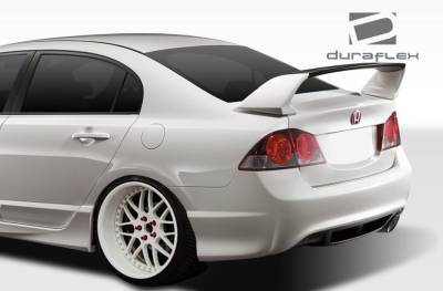 Duraflex - Honda Civic 4DR Duraflex JDM Type R Conversion Rear Bumper Cover - 2 Piece - 107738 - Image 2