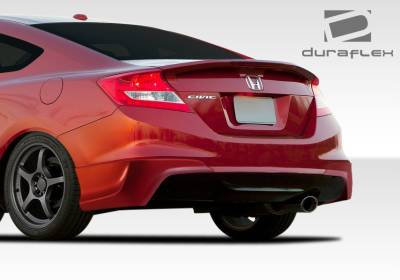 Duraflex - Honda Civic 2DR Duraflex H-Sport Rear Add On Bumper Extensions - 2 Piece - 107953 - Image 2