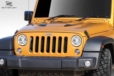 Duraflex - Jeep Wrangler Duraflex Power Dome Hood - 1 Piece - 109692 - Image 2