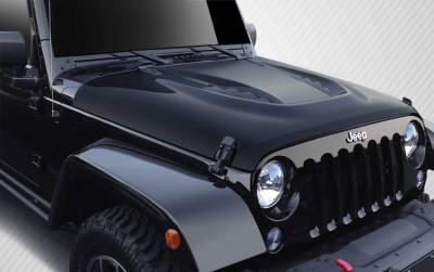 Carbon Creations - Jeep Wrangler Carbon Creations Power Dome Hood - 1 Piece - 109921 - Image 1
