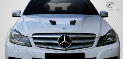 Carbon Creations - Mercedes-Benz C Class Carbon Creations Black Series Look Hood - 1 Piece - 112323 - Image 3