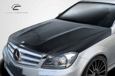 Carbon Creations - Mercedes C Class C63 Look DriTech Carbon Fiber Body Kit- Hood 112987 - Image 2